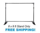 Best Deal Depot 8' x 8' Backdrop Telescopic Step and Repeat Banner Stand Show 1PCS