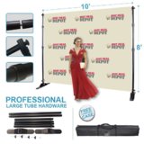 Best Deal Depot 8' x 8' Backdrop Telescopic Step and Repeat Banner Stand Show 1PCS
