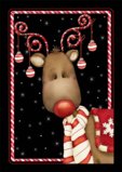 Toland Home Garden Candy Cane Reindeer Garden Flag 111238