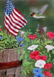 Patriotic Hummingbird Garden Size 12