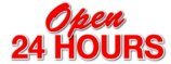 OPEN 24 HOURS BANNER SIGN service store restaurant bar