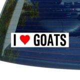 I Love Heart GOATS - Window Bumper Sticker