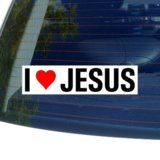 I Love Heart JESUS - Window Bumper Sticker