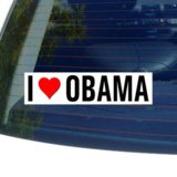 I Love Heart OBAMA Window Bumper Sticker