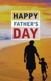 Happy Father's Day Father And Son At The Beach Garden Flag Decorative Flag - 12.5