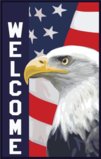 Patriotic Bald Eagle And American Flag Garden Flag Decorative Flag - 12.5