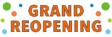 2ftX6ft GRAND REOPENING (Re-Opening) Banner Sign (Bubbles BG)