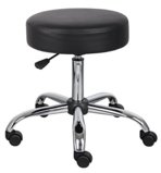 Ergonomic Adjustable Caressoft Medical Salon Facial Massage Spa Swivel Rolling Stool, Black