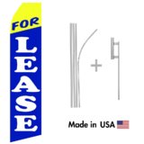 For Lease Econo Flag | 16ft Aluminum Advertising Swooper Flag Kit with Hardware