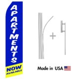 Apartments Now Available Econo Flag | 16ft Aluminum Advertising Swooper Flag Kit with Hardware