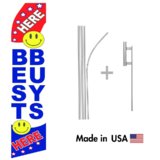 Best Buys Here Econo Flag | 16ft Aluminum Advertising Swooper Flag Kit with Hardware