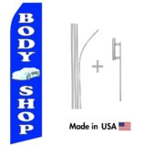 Body Shop Econo Flag | 16ft Aluminum Advertising Swooper Flag Kit with Hardware