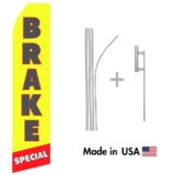 Brake Special Econo Flag | 16ft Aluminum Advertising Swooper Flag Kit with Hardware