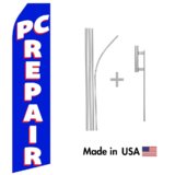 PC Repair Econo Flag | 16ft Aluminum Advertising Swooper Flag Kit with Hardware