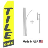 Tile Sale Econo Flag | 16ft Aluminum Advertising Swooper Flag Kit with Hardware