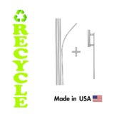 Recycle Econo Flag | 16ft Aluminum Advertising Swooper Flag Kit with Hardware
