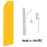 Yellow Econo Flag | 16ft Aluminum Advertising Swooper Flag Kit with Hardware