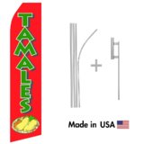 Tamales Econo Flag | 16ft Aluminum Advertising Swooper Flag Kit with Hardware