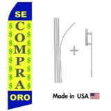 Se Compra Oro Econo Flag | 16ft Aluminum Advertising Swooper Flag Kit with Hardware