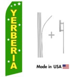 Yerberia Econo Flag | 16ft Aluminum Advertising Swooper Flag Kit with Hardware
