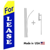 For Lease Econo Flag | 16ft Aluminum Advertising Swooper Flag Kit with Hardware