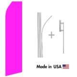 Magenta Econo Flag | 16ft Aluminum Advertising Swooper Flag Kit with Hardware