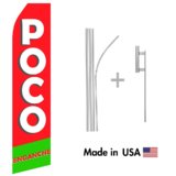 Poco Enganche Econo Flag | 16ft Aluminum Advertising Swooper Flag Kit with Hardware
