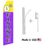 0% Finance Econo Flag | 16ft Aluminum Advertising Swooper Flag Kit with Hardware