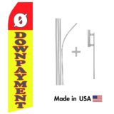 No Down Payment Econo Flag | 16ft Aluminum Advertising Swooper Flag Kit with Hardware