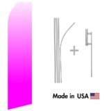 Magenta Gradient Econo Flag | 16ft Aluminum Advertising Swooper Flag Kit with Hardware