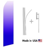 Purple Gradient Econo Flag | 16ft Aluminum Advertising Swooper Flag Kit with Hardware