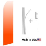 Orange Gradient Econo Flag | 16ft Aluminum Advertising Swooper Flag Kit with Hardware