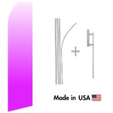 Purple Gradient Econo Flag | 16ft Aluminum Advertising Swooper Flag Kit with Hardware