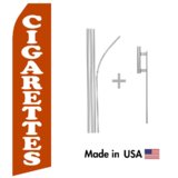 Cigarettes Econo Flag | 16ft Aluminum Advertising Swooper Flag Kit with Hardware