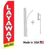 Layaway Econo Flag | 16ft Aluminum Advertising Swooper Flag Kit with Hardware