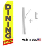 Dining Sale Econo Flag | 16ft Aluminum Advertising Swooper Flag Kit with Hardware