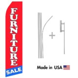 Furniture Sale Econo Flag | 16ft Aluminum Advertising Swooper Flag Kit with Hardware