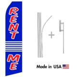 Rent Me Econo Flag | 16ft Aluminum Advertising Swooper Flag Kit with Hardware