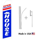 Open House Econo Flag | 16ft Aluminum Advertising Swooper Flag Kit with Hardware