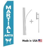 Martial Arts Econo Flag | 16ft Aluminum Advertising Swooper Flag Kit with Hardware