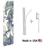 Camo Econo Flag | 16ft Aluminum Advertising Swooper Flag Kit with Hardware