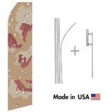 Camo Econo Flag | 16ft Aluminum Advertising Swooper Flag Kit with Hardware