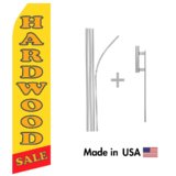 Hardwood Sale Econo Flag | 16ft Aluminum Advertising Swooper Flag Kit with Hardware