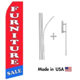Furniture Sale Econo Flag | 16ft Aluminum Advertising Swooper Flag Kit with Hardware