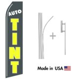 Auto Tint Econo Flag | 16ft Aluminum Advertising Swooper Flag Kit with Hardware