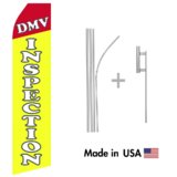 DMV Inspection Econo Flag | 16ft Aluminum Advertising Swooper Flag Kit with Hardware