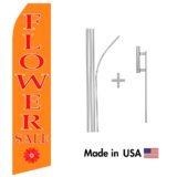 Flower Sale Econo Flag | 16ft Aluminum Advertising Swooper Flag Kit with Hardware