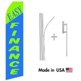 Easy Finance Econo Flag | 16ft Aluminum Advertising Swooper Flag Kit with Hardware