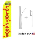 Polarizados Econo Flag | 16ft Aluminum Advertising Swooper Flag Kit with Hardware