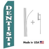 Dentist Econo Flag | 16ft Aluminum Advertising Swooper Flag Kit with Hardware